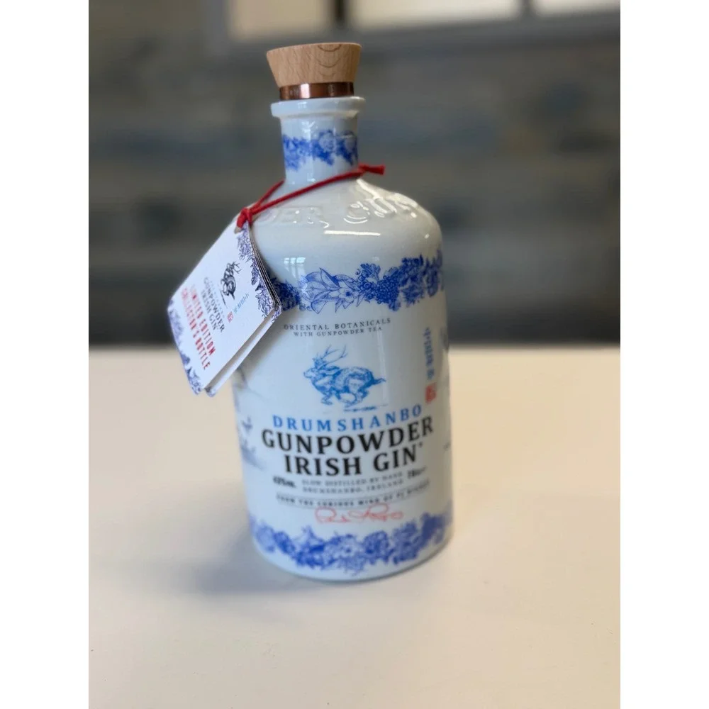 Drumshanbo Gunpowder Irish Limited Edition Ceramic Bottle with Cork Stopper